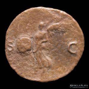 Nero (54-68AD) AE As. Lugdunum mint (Struck ... 