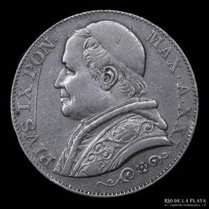 Papal States. Pius IX (1846-1870) 2 Lire ... 