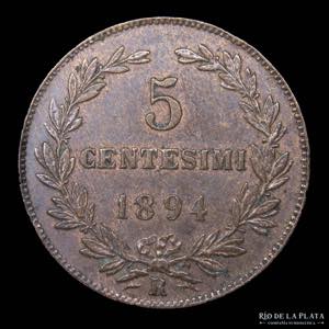 San Marino (Republic) 5 Centesimi 1894 R. ... 