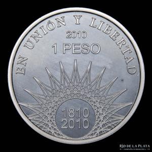 Argentina. 1 Peso 2010. Bicentenario. ... 