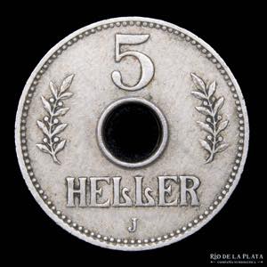 German East Africa. 5 Heller 1914  DOA J. ... 