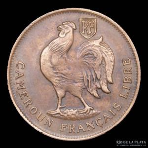 Camerun. 1 Franc 1943 SA. Pretoria mint, ... 