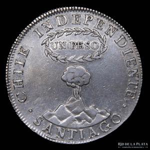 Chile 1 Peso 1833 I Volcán. AG.902; 38.5mm; ... 