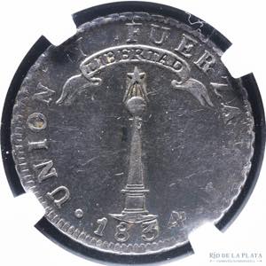 Chile. 2 Reales 1834 IJ. ... 