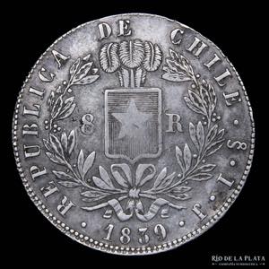Chile. 8 Reales 1839 IJ. ... 