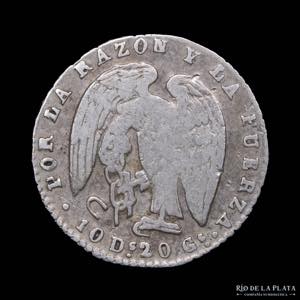 Chile. 1/2 Real 1844. AG.902; 15.7mm; 1.40g. ... 