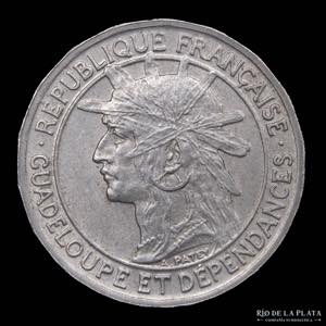 Guadalupe. 50 Centimes 1921. Cu-Ni; 22.3mm; ... 