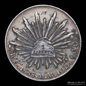 México. 8 Reales 1888 CaMM. AG.900; 38.0mm; ... 