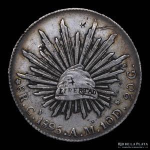 México. 8 Reales 1895 CnM. AG.900; 38.0mm; ... 