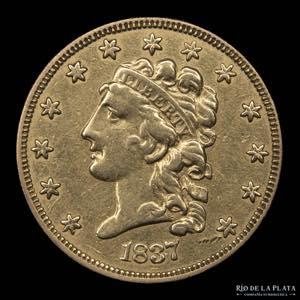 USA. 2 1/2 Dollar 1837. ... 