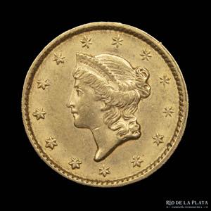 USA. 1 Dollar 1852. Liberty Head. AU.900; ... 