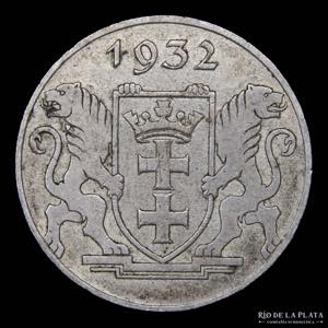 Danzig. 2 Gulden 1932. AG.500; 26mm; 10.0g. ... 