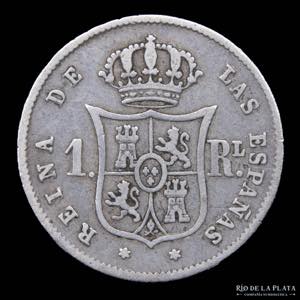 España. Isabel II. 1 Real 1859/7. AG.900; ... 
