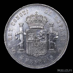 España. Alfonso XII. 5 Pesetas 1878 (78) ... 