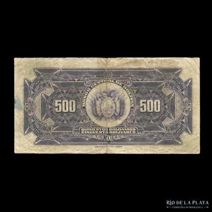 Bolivia. Banco Central. 500 Bolivianos 1928. ... 