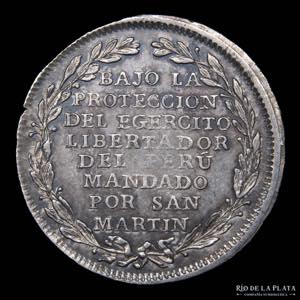 Perú. 3 Reales (equivalente) 1821. Medalla ... 