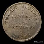 Argentina, Confederación. 4 Centavos 1854. ... 
