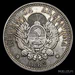 Argentina. 50 Centavos 1882. AG.900, 30.1mm; ... 