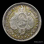 Bolivia. 20 Centavos 1888 FE. AG.900, ... 