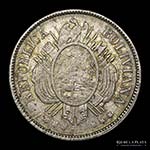 Bolivia. 50 Centavos 1873 FE. AG.900, ... 