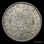 Bolivia. 50 Centavos 1909 H. AG.833, 29.8mm; ... 