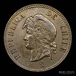Chile. 2 1/2 Centavos 1906. CU, 25.0mm; ... 