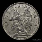 Chile. 40 Centavos 1908. AG.400, 25.0mm; ... 