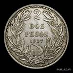 Chile. 2 Pesos 1927. ... 