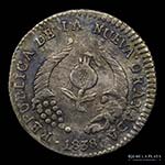 Colombia. 1 Real 1838 RU Popayán. AG.666, ... 