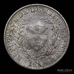 Colombia. 2 Reales 1851 B. AG.900, 23.0mm; ... 