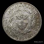 Colombia. 2 Reales 1852 B. AG.900, 23.2mm; ... 