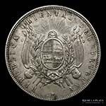 Uruguay. 1 Peso 1893 So. AG.900, 36.8mm; ... 