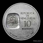 Venezuela. 10 Bolívares 1973. AG.900, ... 