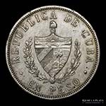 Cuba. 1 Peso 1934. AG.900, 38.0mm; 26.72g. ... 