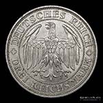 Alemania Weimar. 3 Marks 1929E. AG.500, ... 