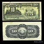Paraguay. 10 Pesos Fuertes 1907 MC154.  ... 