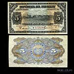 Paraguay. 5 Pesos Fuertes 1923 .  Printed in ... 