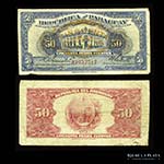 Paraguay. 50 Céntimos 1943, sobre 50 Pesos ... 