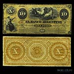 Argentina. Córdoba. 10 Pesos 1873, El Banco ... 