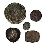 Bizantinas. Lote x 5 monedas a clasificar