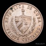 Cuba. 20 Centavos 1915. AG.900, 23.5mm; ... 