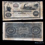 Billete. Rosario. 20 Pesos 1873, El Banco ... 