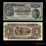 Bolivia. 1 Boliviano 1894. PS231 (UNC)