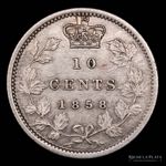 Cánada. 10 Cents 1858 ; AG.925 2.32g ... 