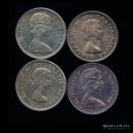 Lote 05 - 4 Dólares de plata de Cánada: ... 