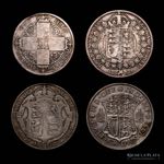 Lote 07 - UK x 4 Monedas de plata de Gran ... 