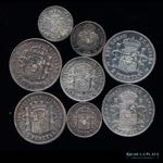 Lote 16 - 8 Monedas de plata de España: ... 