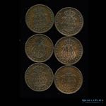 Lote 21 - 6 Monedas de cobre de 5 Reis de ... 