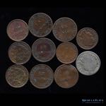 Lote 27 - 20 Monedas de Cobre de Chile 1/2, ... 
