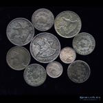 Lote 28 - 10 Monedas de Plata de Chile: ... 